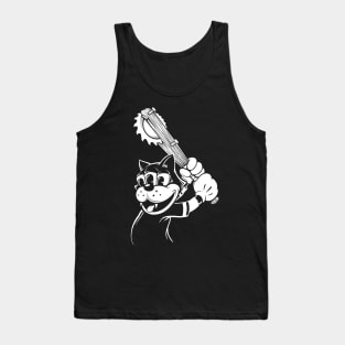 Cat With a Bat Tank Top